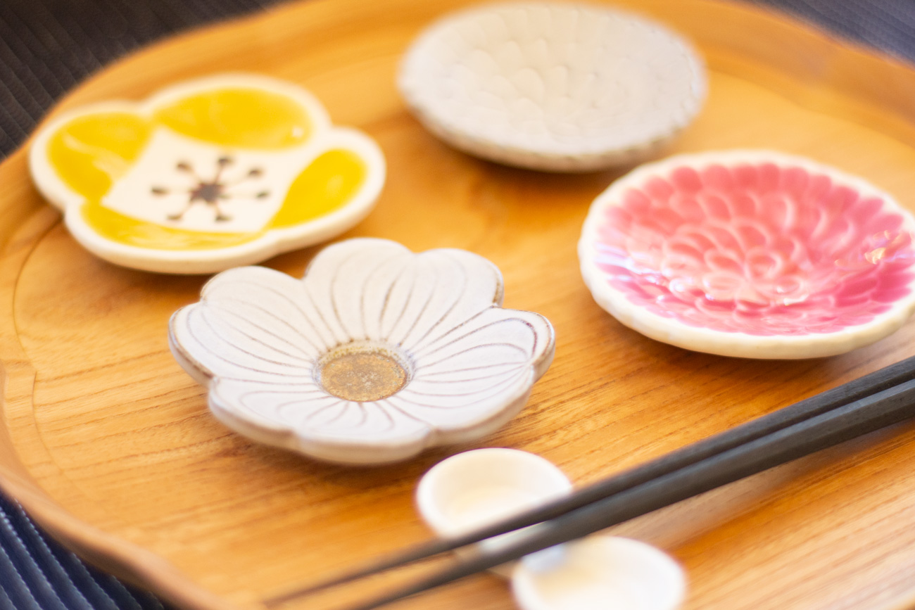 葛西国太郎『HANI 』ANEMONE+MUM 豆皿４枚セット - 食器
